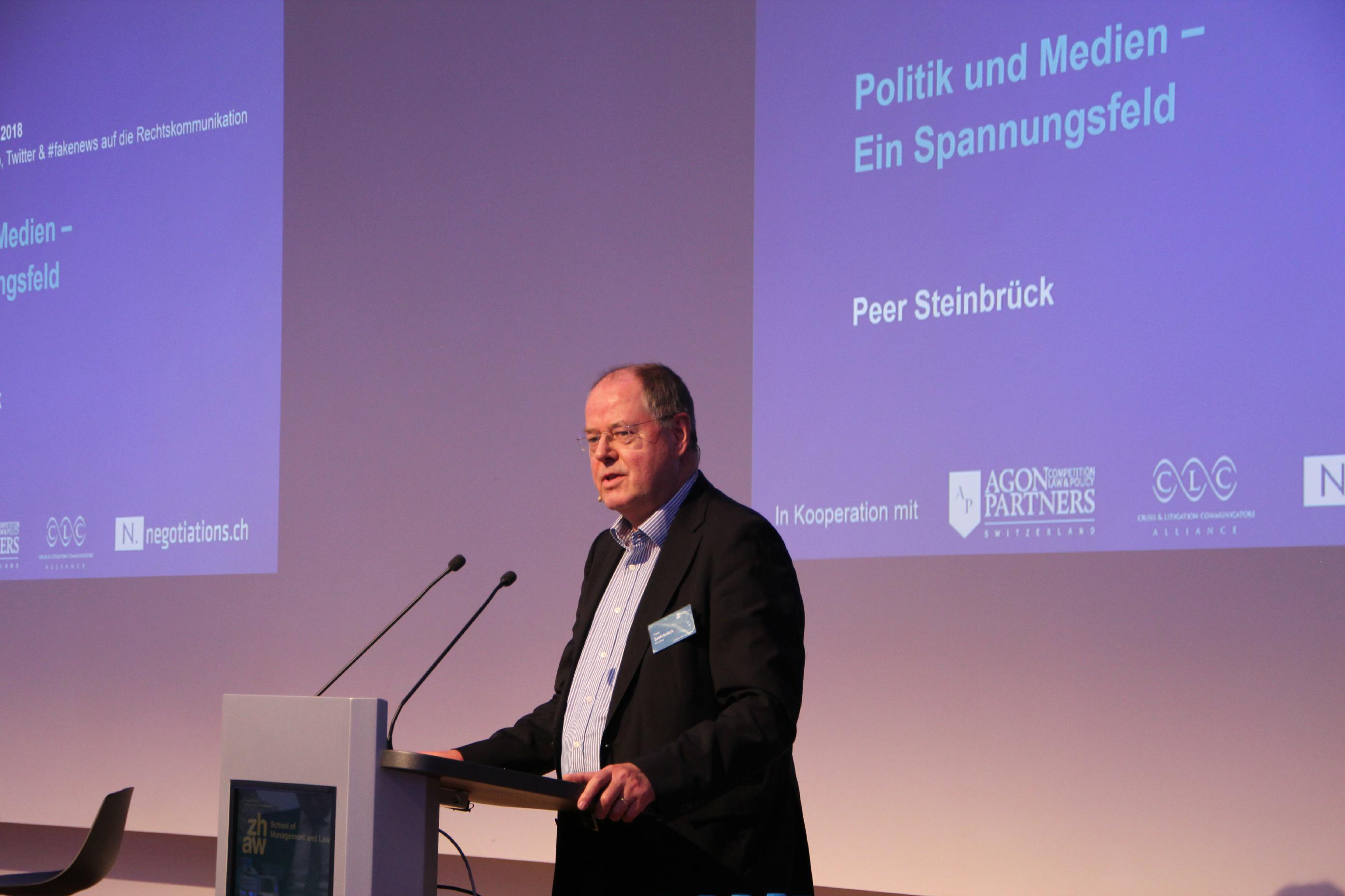 Peer Steinbrück an der Litigation-PR-Tagung 2018
