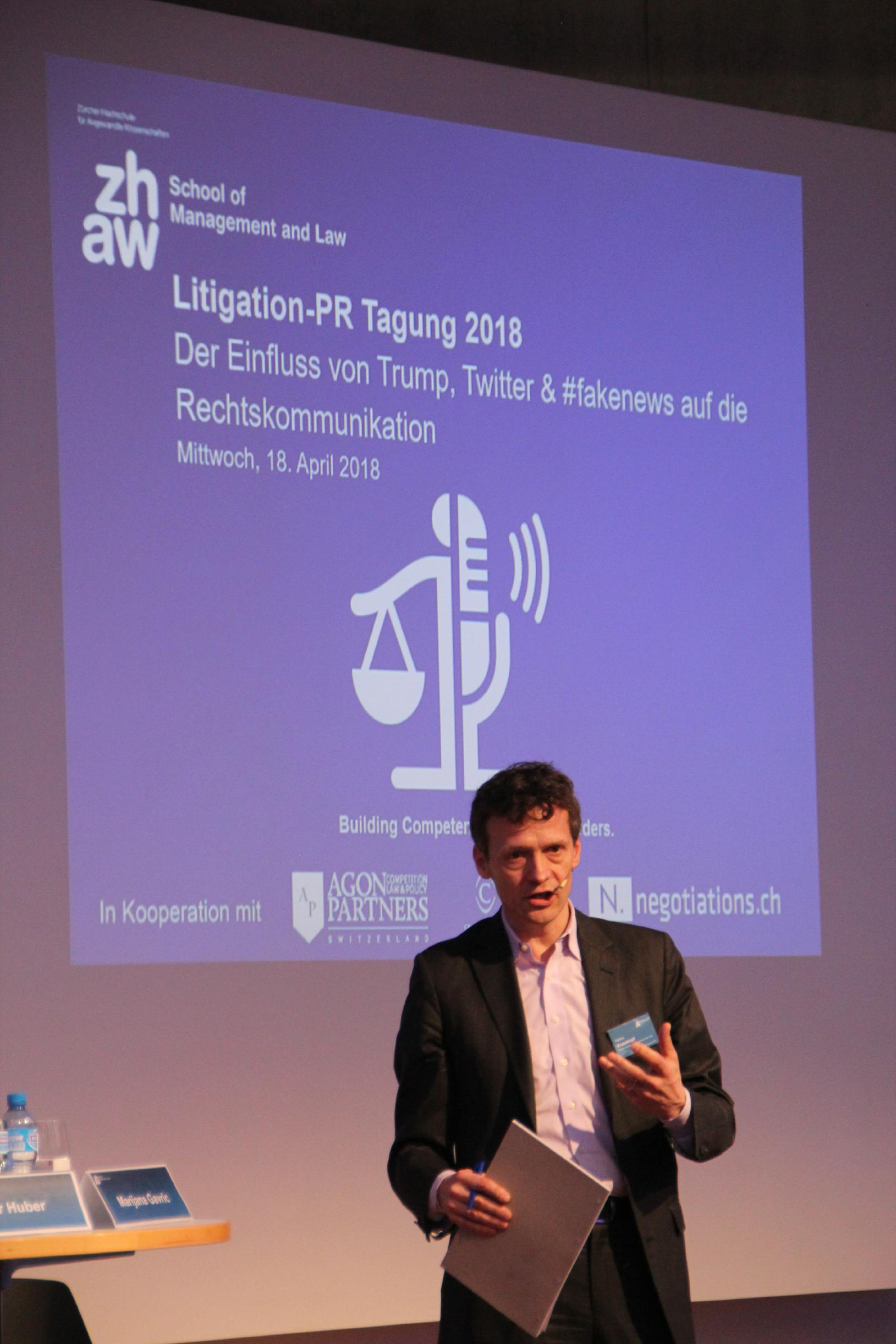 Patrick Krauskopf an der Litigation-PR-Tagung 2018